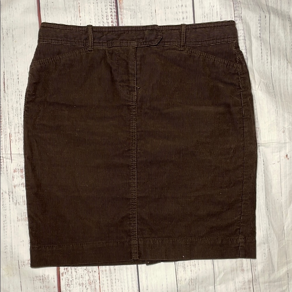 LOFT Brown Knee-Length Pencil Skirt